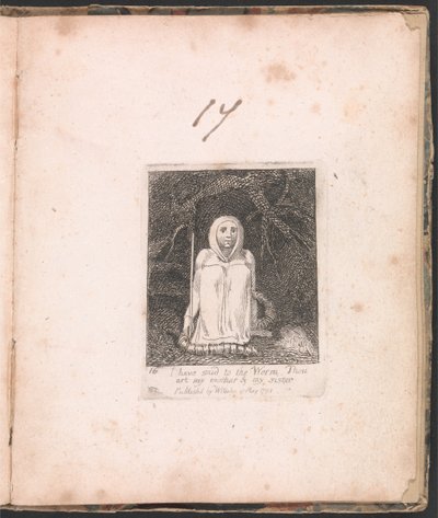 Dla dzieci. Bramy raju, tablica 18, powiedziałem Robakowi . . . . autorstwa William Blake