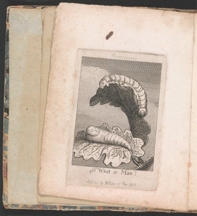 Dla dzieci. Bramy raju, Tablica 1, Frontyspis, Czym jest człowiek! autorstwa William Blake