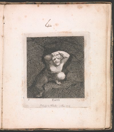 Dla dzieci. Bramy raju, tablica 5, „Ziemia” autorstwa William Blake