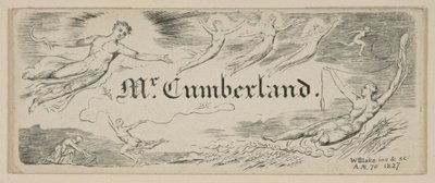 Karta wiadomości George Cumberlands, 1827. autorstwa William Blake