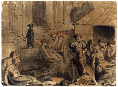 Wielka Plaga Londyńska przez Williama Blake