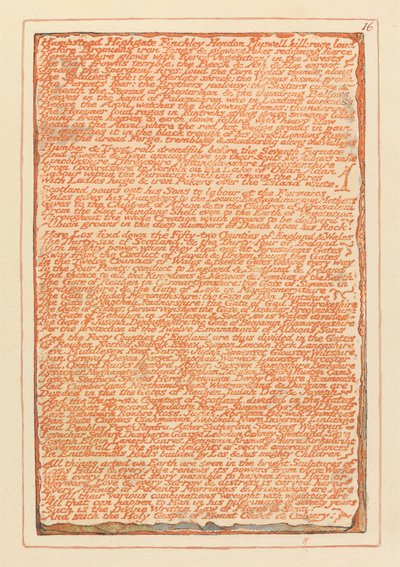 "Hampstead Highgate Finchley Hendon Muswell Hill..." (Platte 16) autorstwa William Blake