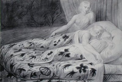 Har i Heva śpiący z pilnującą ich Mnethą, ilustracja z 