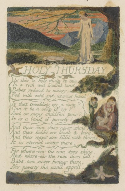 „Wielki Czwartek”, płyta 38 z „Pieśni doświadczenia” autorstwa William Blake