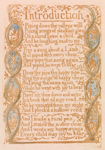 Einführung (Tafel 3) autorstwa William Blake
