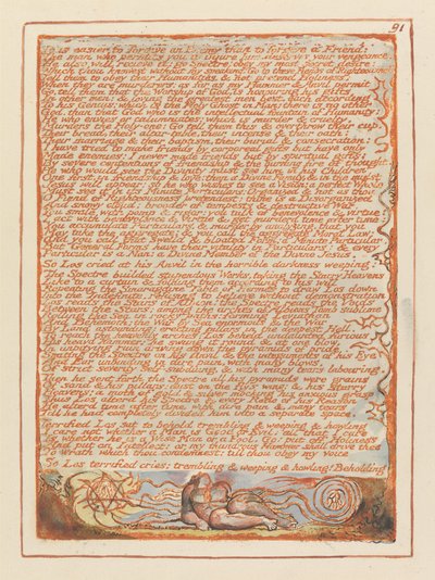 "Es ist leichter, einem Feind zu vergeben..." (Tafel 91) autorstwa William Blake