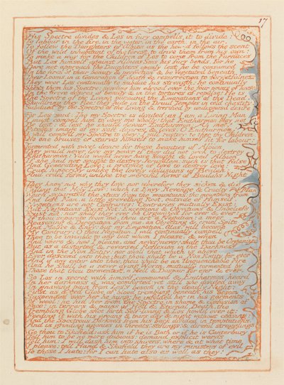 Jerozolima, ilustracja 17, Jego widmo dzieli.... autorstwa William Blake