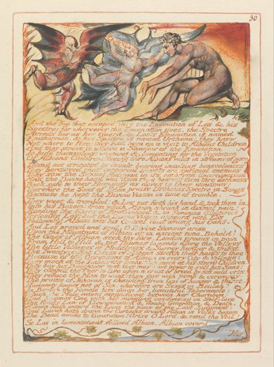 Jerozolima, Tablica 30, I Dwóch, którzy uciekli.... autorstwa William Blake