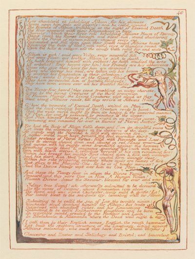 Jerozolima, ilustracja 40, Los wzdryga się na widok Albionu.... autorstwa William Blake