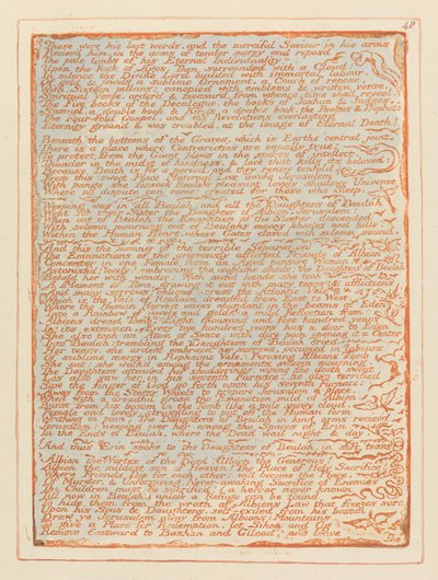 Jerozolima, ilustracja 48, to były jego ostatnie słowa.... autorstwa William Blake