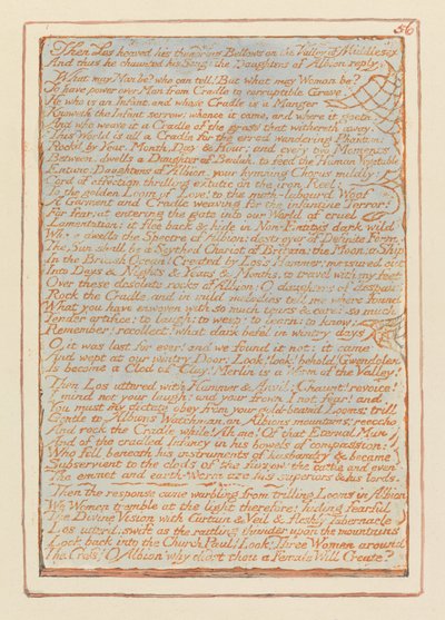 Jerozolima, tablica 56, potem podniósł Los.... autorstwa William Blake