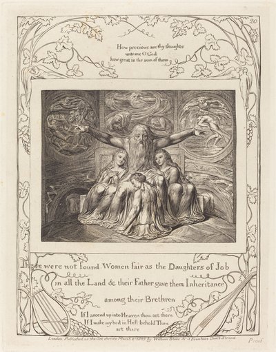 Hiob i jego córki autorstwa William Blake