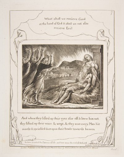 Jobs Comforters, z ilustracji Księgi Hioba, 1825-26. autorstwa William Blake
