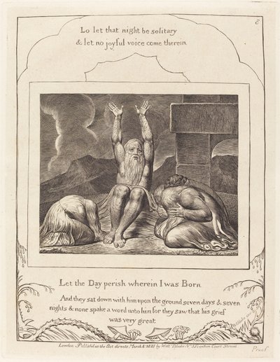 Rozpacz Hioba, 1825. autorstwa William Blake
