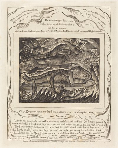 Złe sny Hioba, 1825. autorstwa William Blake