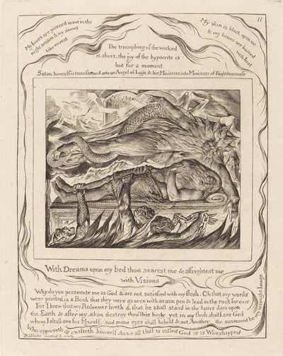 Złe sny Hioba, 1825. autorstwa William Blake
