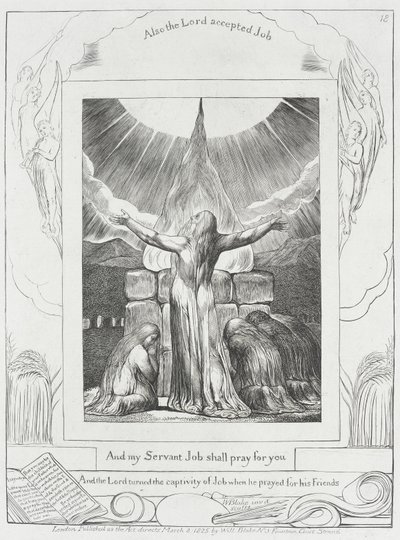 Modlitwa Hioba wysłuchana autorstwa William Blake