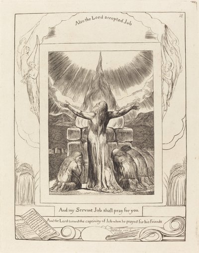 Ofiara Hioba autorstwa William Blake