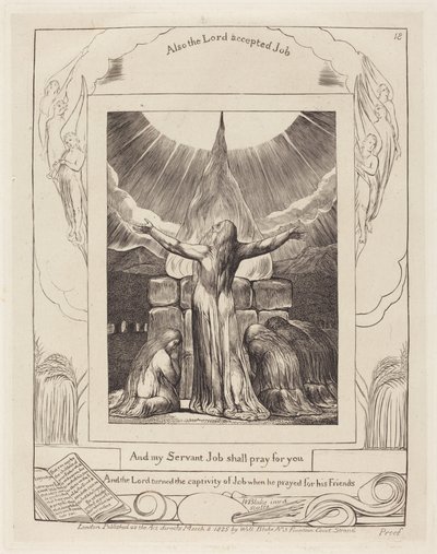 Ofiara Hioba autorstwa William Blake