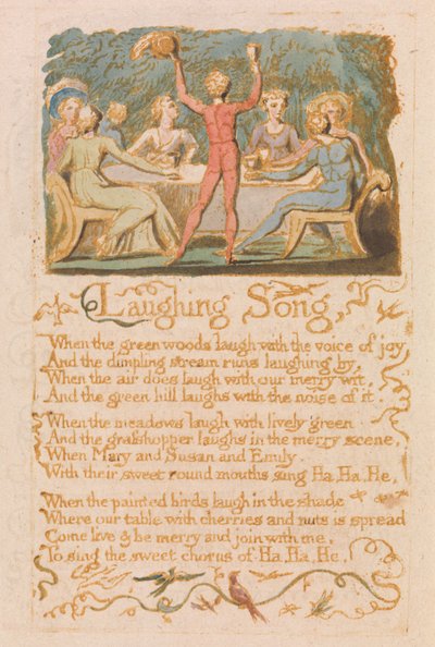 Lachlied (Platte 28) autorstwa William Blake