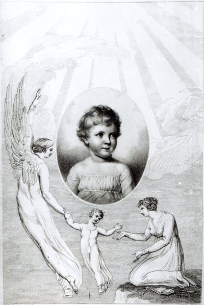 Mary Wollstonecraft Shelley (1797-1851) jako dziecko, grawerowane przez Roberta Hartleya Cromka (1770-1812) 1805 autorstwa William Blake