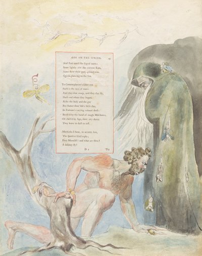 „Oda na wiosnę”, projekt 5 do „Wierszy Thomasa Graya” autorstwa William Blake