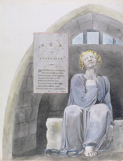 Oda do przeciwności, wzór 37 z „Wierszy Thomasa Graya” autorstwa William Blake