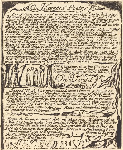 O poezji Homera i O Wergiliuszu, 1822. autorstwa William Blake