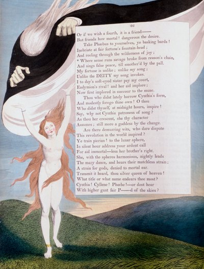 Strona 46 z Rycerzy Edwarda Myśli Młodej Nocy, c1797 autorstwa William Blake