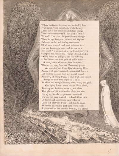 Płyta 27 (strona 54): „Dolina śmierci! ta wyciszona dolina cimmeryjska” autorstwa William Blake