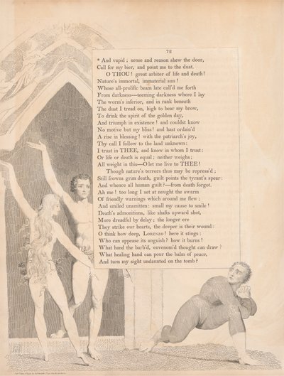 Płyta 33 (str. 72): „I nijakie; rozsądek i rozsądek pokaż drzwi” autorstwa William Blake