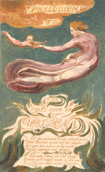 Pierwsza Księga Urizena, tablica 2, „Preludium do Księgi Urizena” (Bentley 2a) autorstwa William Blake