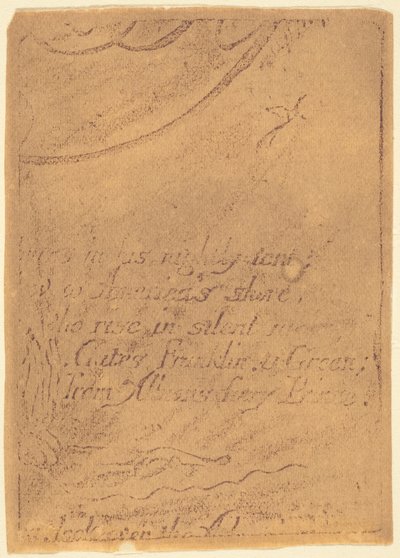 Neudruck von Fragment einer stornierten Platte für "Eine Prophezeiung" autorstwa William Blake