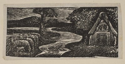 Sabrinas Silvery Flood, z Thorntons Pastorals of Virgil, 1821. autorstwa William Blake