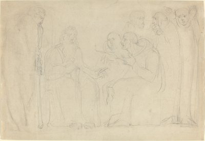 Św. Augustyn nawracający króla Ethelberta z Kentu autorstwa William Blake
