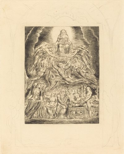 Szatan przed tronem Boga autorstwa William Blake