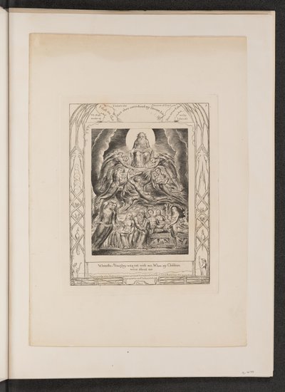 Szatan przed tronem Bożym, 1825. autorstwa William Blake
