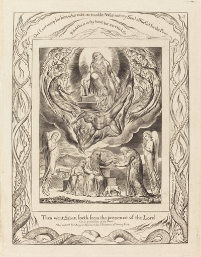 Szatan wychodzący z Obecności Pana autorstwa William Blake