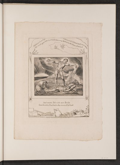 Szatan bijący Hioba wrzodami autorstwa William Blake