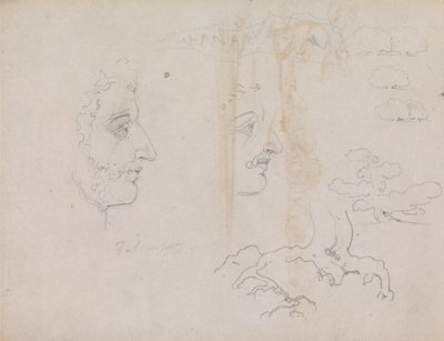 Arkusz ze szkicownika Blake-Varley z 1819 r., strony 37 i 38 autorstwa William Blake