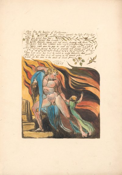 Schuss von den Höhen von Enitharmon (Platte 17) autorstwa William Blake