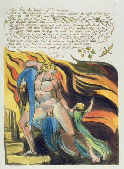 „Strzał z wysokości...”, płyta 17 z „Europa, przepowiednia” autorstwa William Blake
