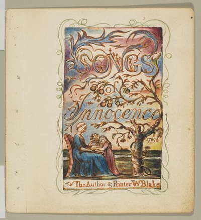 Pieśni niewinności: Strona tytułowa, ca. 1825. autorstwa William Blake
