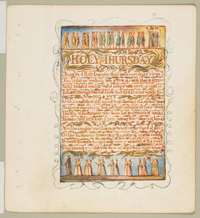 Pieśni niewinności i doświadczenia: Wielki Czwartek, ok. godz. 1815. autorstwa William Blake
