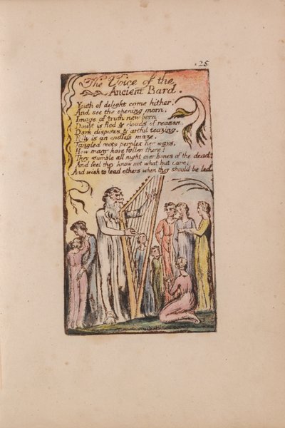 Pieśni o niewinności i doświadczeniu, płyta 25, Głos starożytnego barda (Bentley 54) autorstwa William Blake