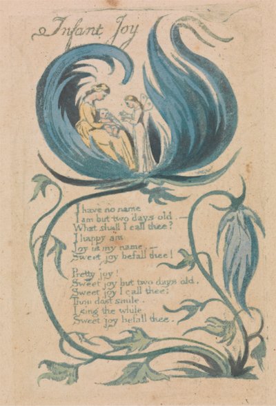 Pieśni niewinności i doświadczenia, płyta 28, „Dziecięca radość” (Bentley 25) autorstwa William Blake