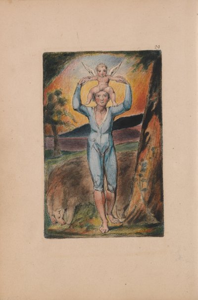 Pieśni niewinności i doświadczenia, plansza 29, frontispis doświadczenia (Bentley 28) autorstwa William Blake