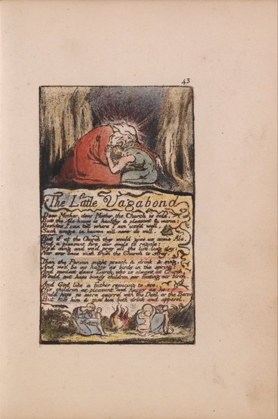 Pieśni o niewinności i doświadczeniu, płyta 43, Mały włóczęga, (Bentley 45) autorstwa William Blake
