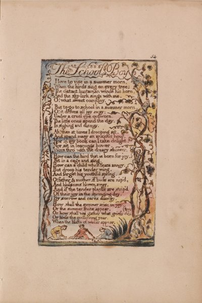 Pieśni o niewinności i doświadczeniu, płyta 54, Uczeń (Bentley 53) autorstwa William Blake