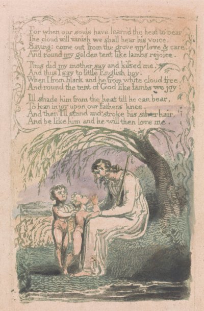Pieśni o niewinności i doświadczeniu, płyta 6, Mały czarny chłopiec (Bentley 10) autorstwa William Blake